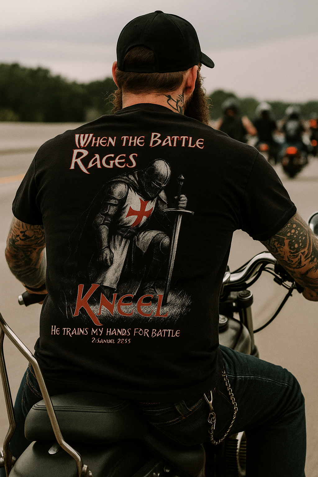 When the Battle Rages, Kneel – Outlaw Religion Tri-Blend Tee
